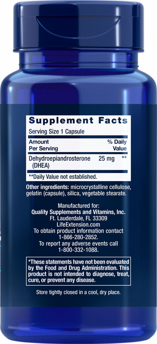 DHEA 25 mg, 100 capsules #335