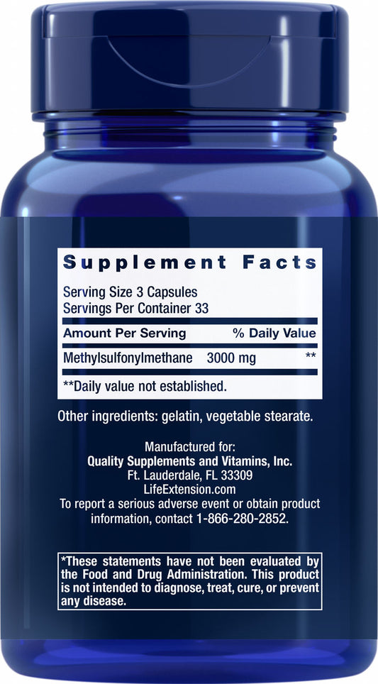 MSM 1000 mg, 100 capsules #451