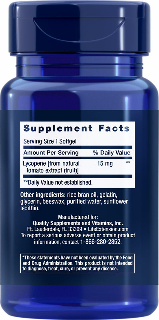Mega Lycopene 15 mg, 90 softgels #455