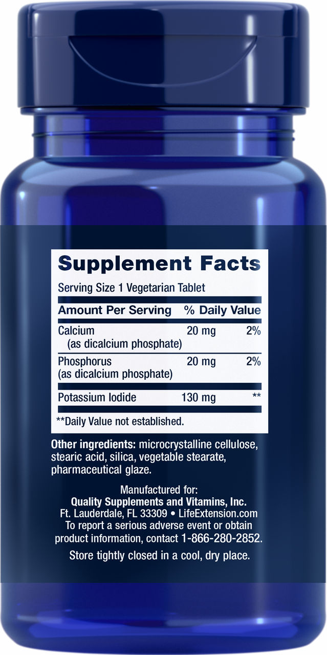 Potassium Iodide Tablets 130 mg, 14 vegetarian tablets #577