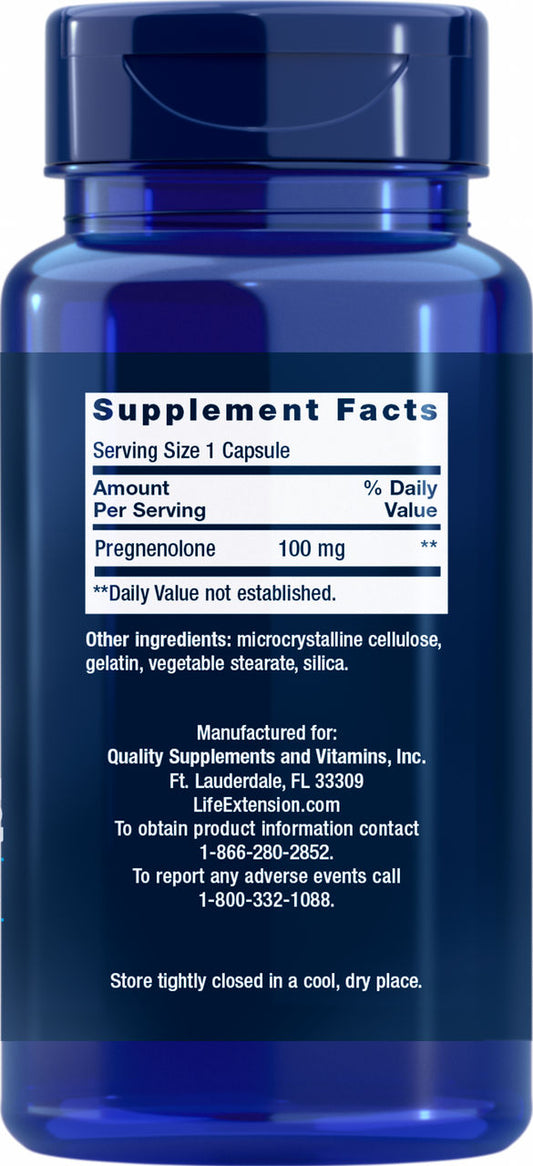 Pregnenolone 100 mg, 100 capsules #700