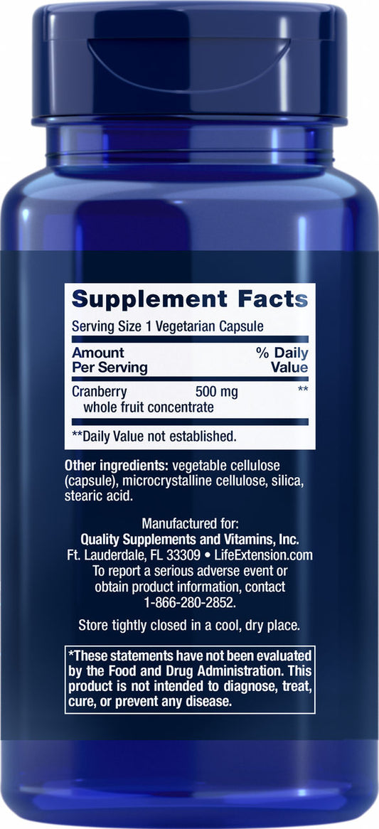 Cran-Max® Cranberry Whole Fruit Concentrate 500 mg, 60 vegetarian capsules #862