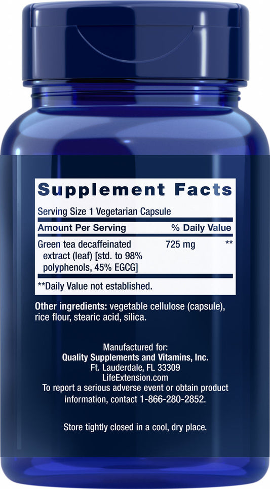Mega Green Tea Extract Decaffeinated 100 vegetarian capsules #954