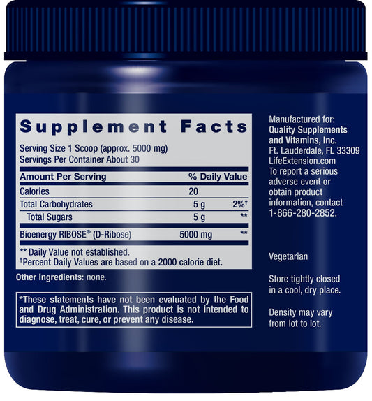 D-Ribose Powder 150 grams #972