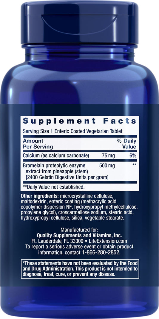 Specially-Coated Bromelain 500 mg, 60 enteric-coated vegetarian tablet #1203