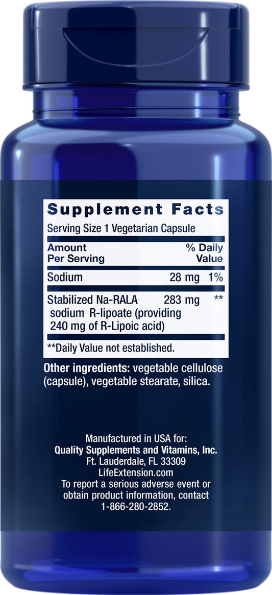 Super R Lipoic Acid 240 mg, 60 vegetarian capsules #1208