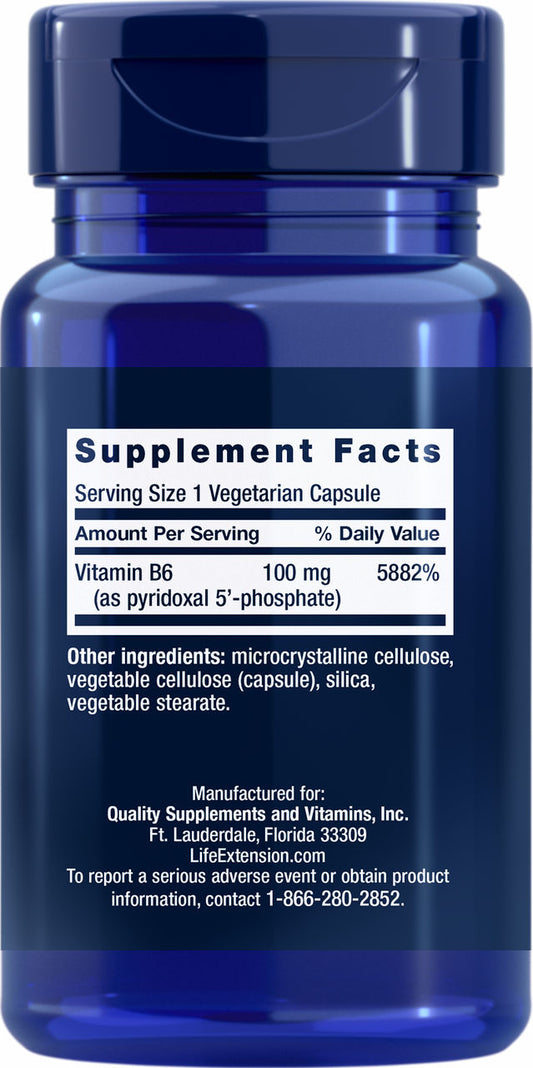 Pyridoxal 5'-Phosphate Caps 100 mg, 60 vegetarian capsules #1217