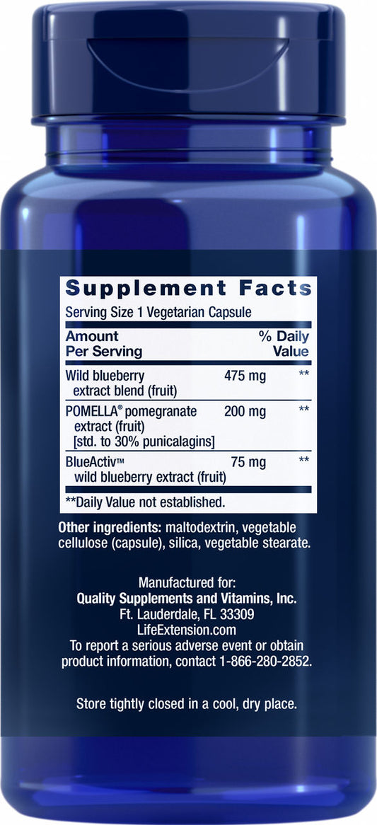 Blueberry Extract and Pomegranate 60 vegetarian capsules #1438