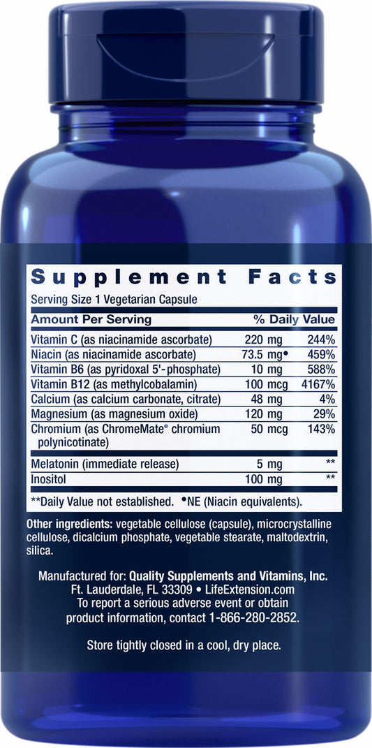 Quiet Sleep Melatonin 5 mg, 60 vegetarian capsules #1445