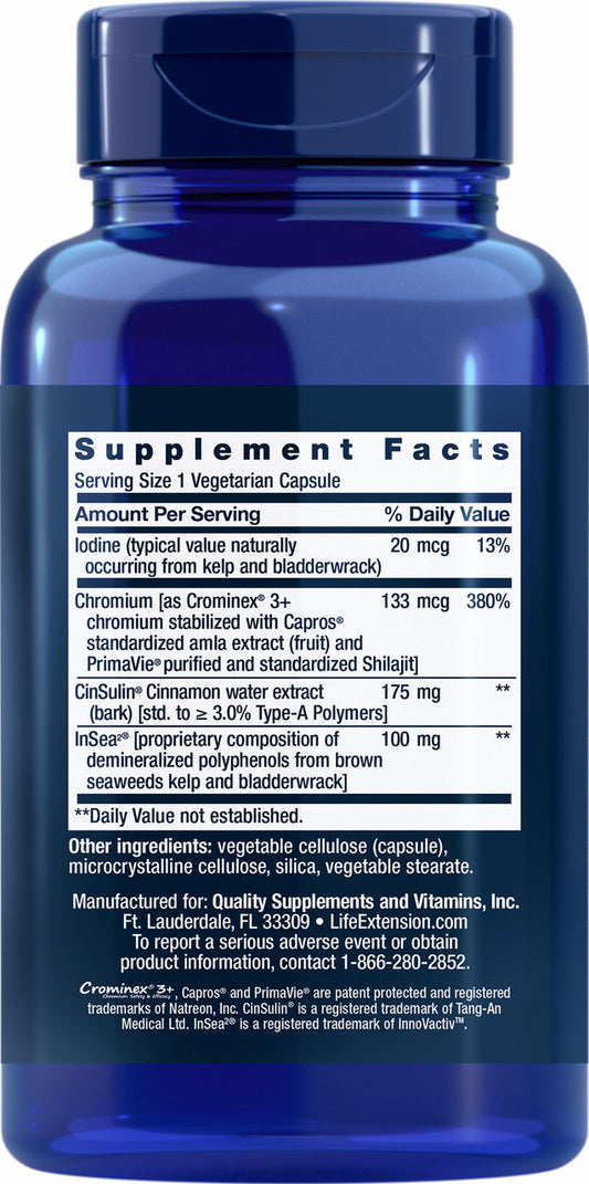 CinSulin® with InSea2® and Crominex® 3+ 90 vegetarian capsules #1503