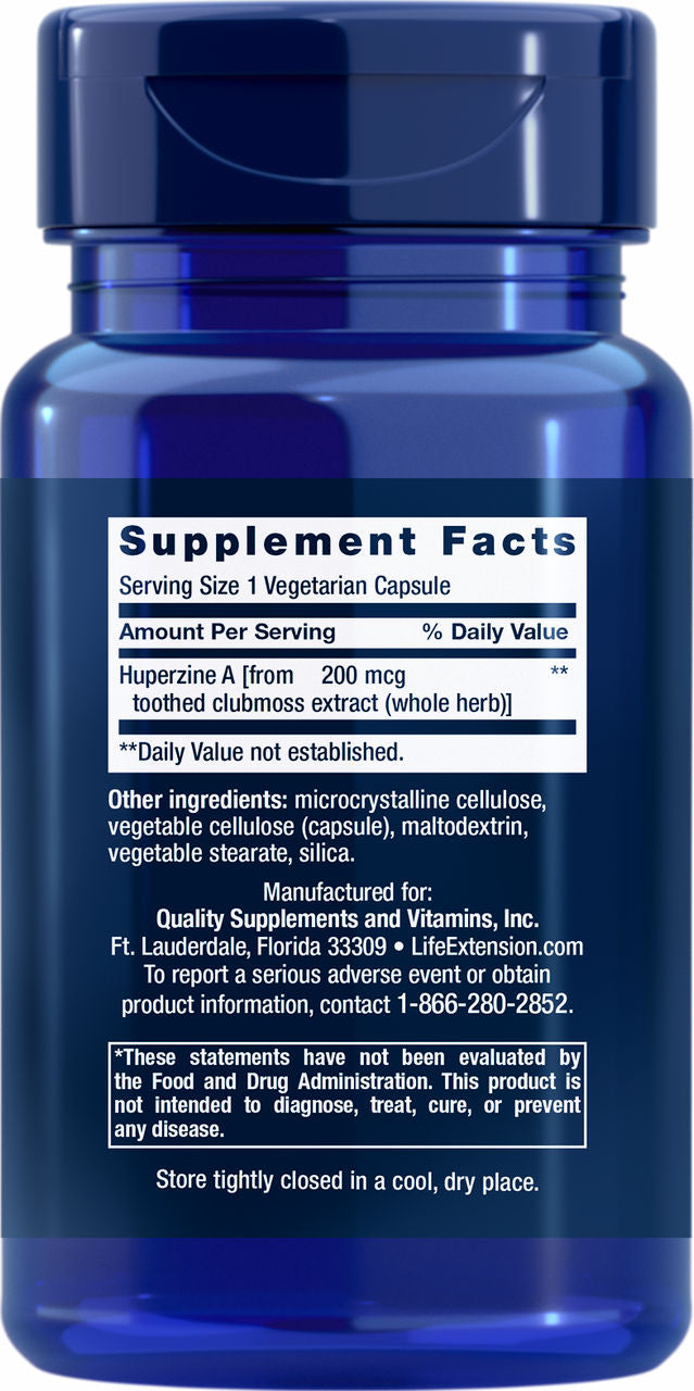 Huperzine A 200 mcg, 60 vegetarian capsules #1527