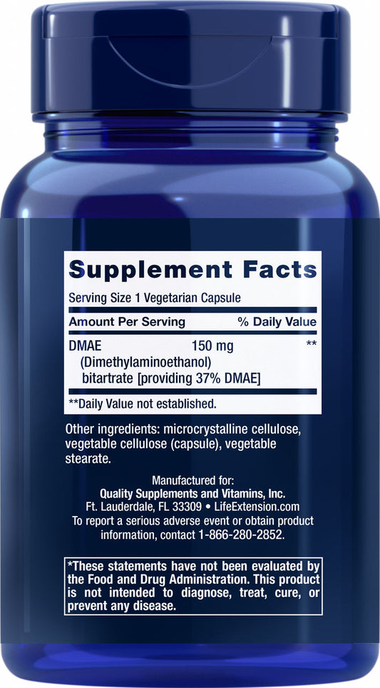 DMAE Bitartrate 150 mg, 200 vegetarian capsules #1540