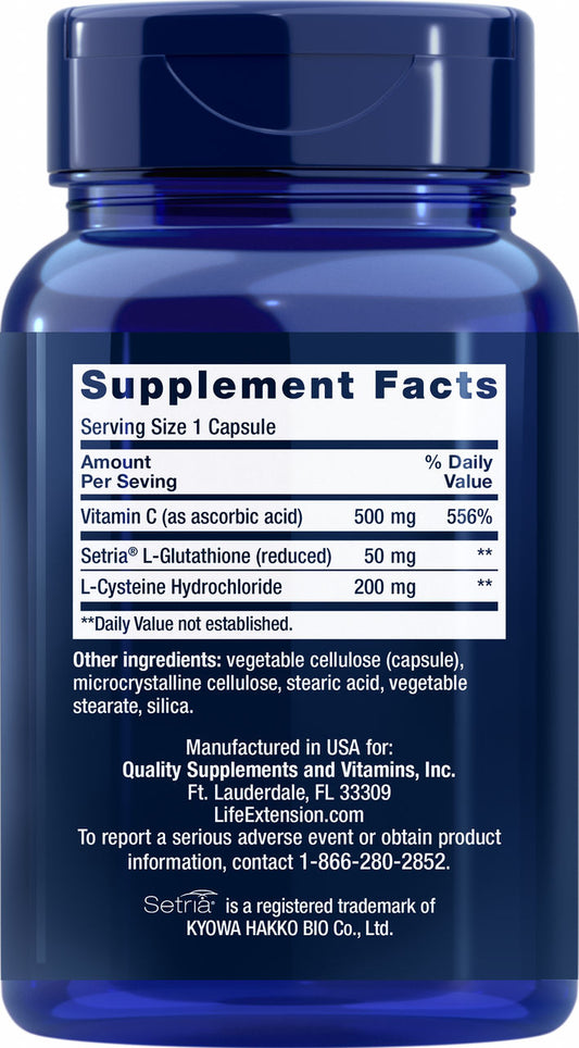 Glutathione, Cysteine & C 100 capsules #1541