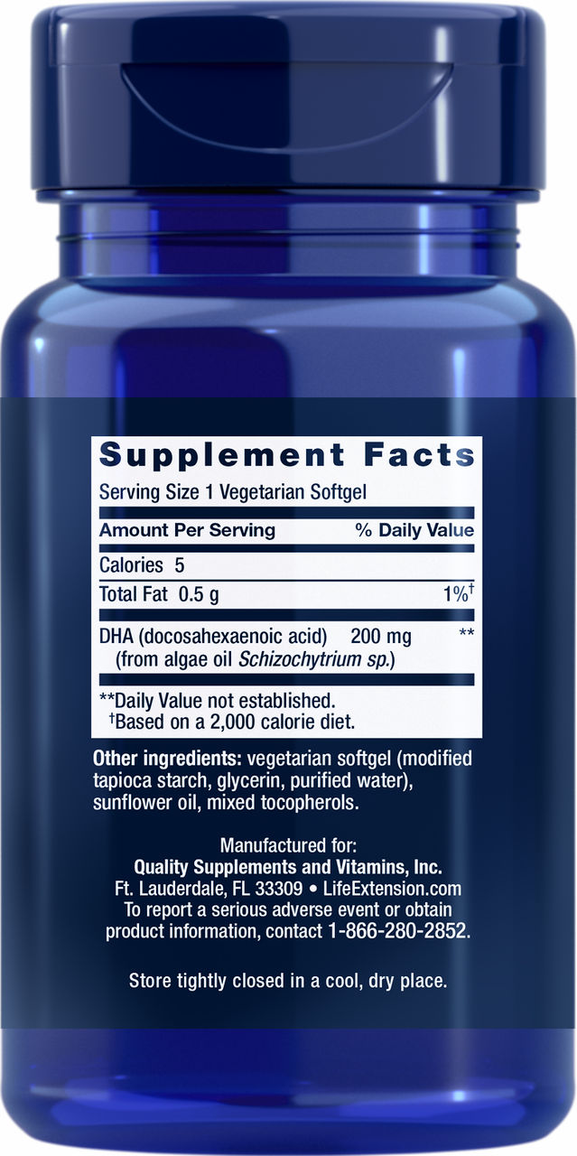 Vegetarian DHA 30 vegetarian softgels #1640