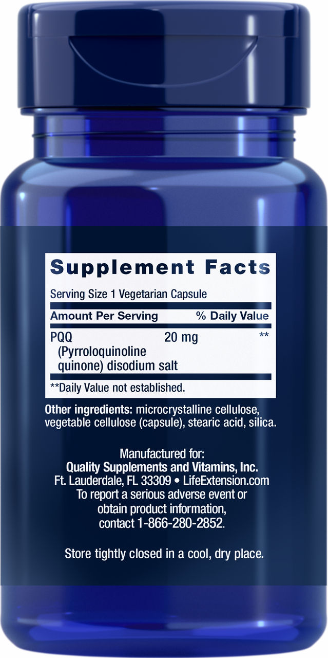 PQQ Caps 20 mg, 30 vegetarian capsules #1647