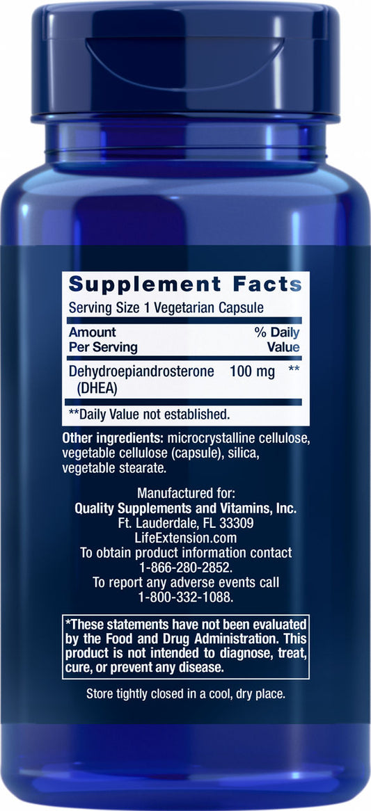 DHEA 100 mg, 60 vegetarian capsules #1689