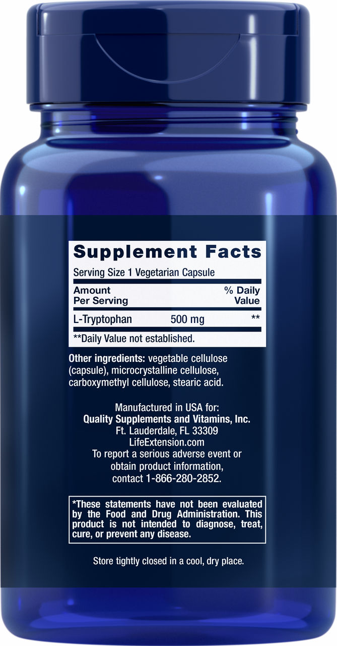 L Tryptophan 500 mg, 90 vegetarian capsules #1722