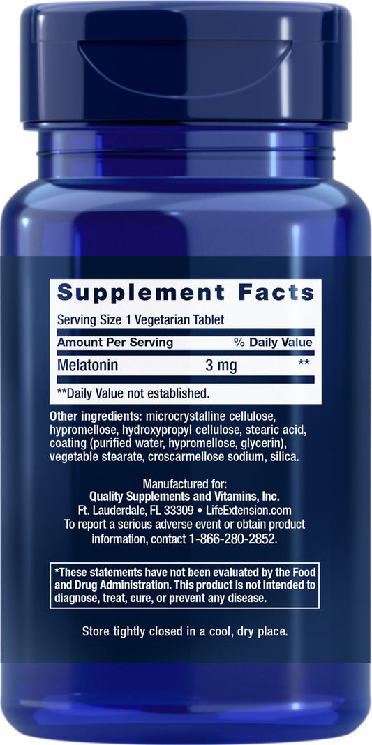 Melatonin 6 Hour Timed Release 3 mg, 60 vegetarian tablets #1786