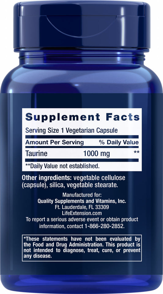 Taurine 1000 mg, 90 vegetarian capsules #1827