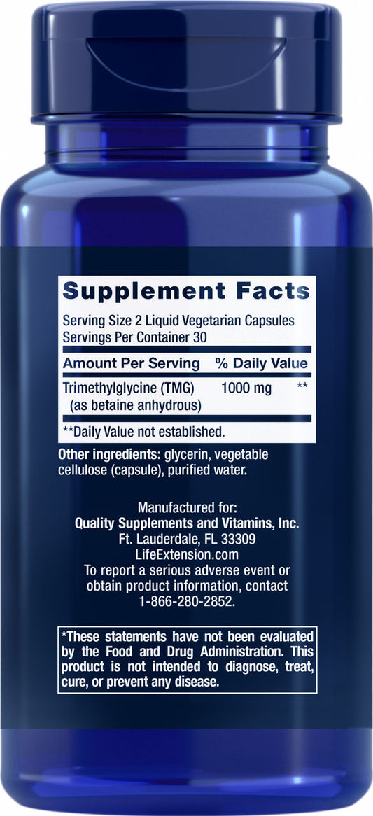TMG 500 mg, 60 liquid vegetarian capsules #1859