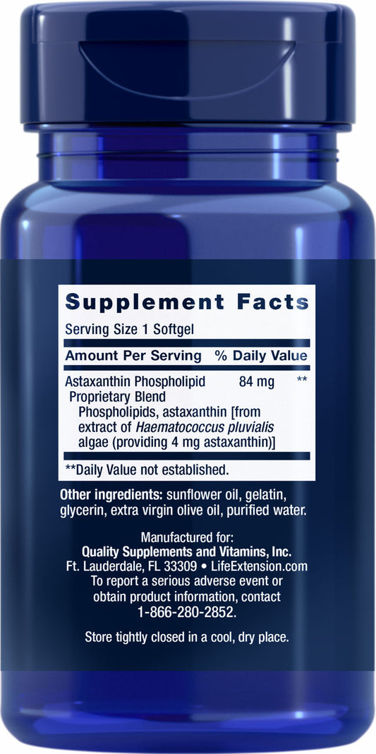 Astaxanthin with Phospholipids 4 mg, 30 softgels #1923