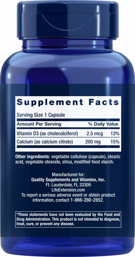 Calcium Citrate with Vitamin D 200 capsules #1963