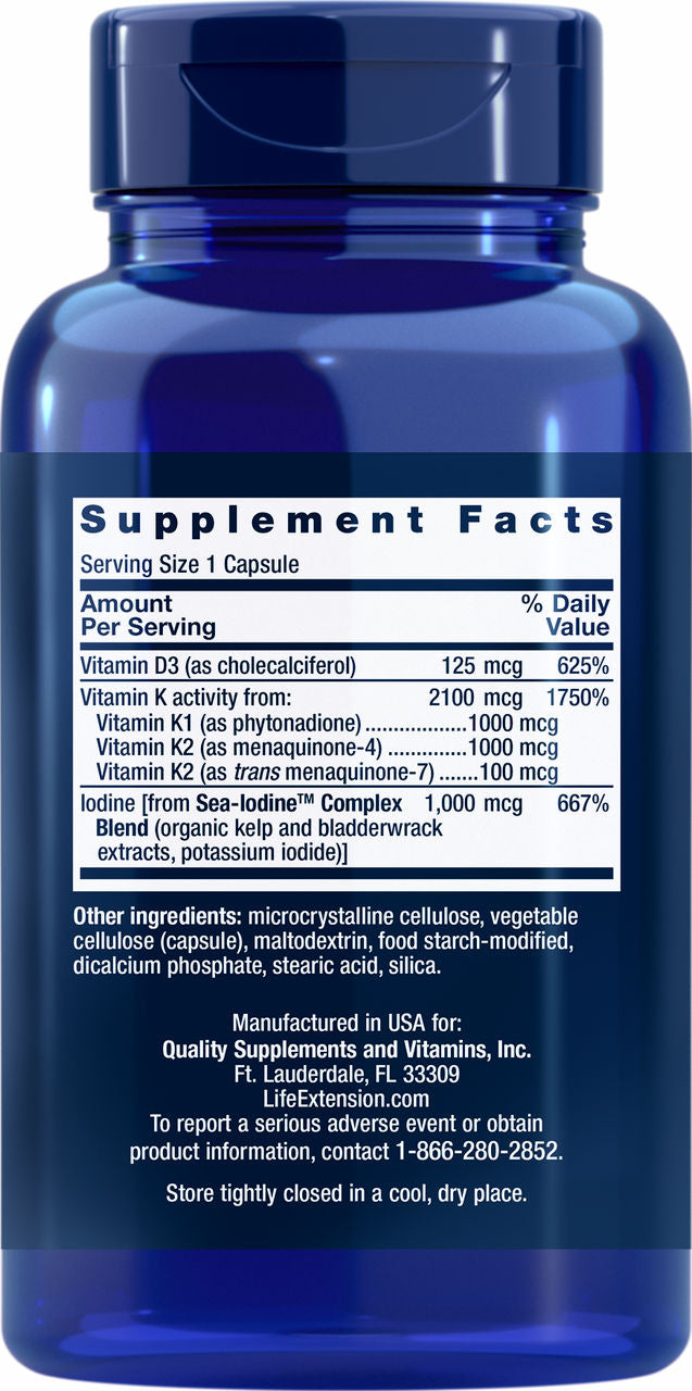 Vitamins D and K with Sea Iodine™ 60 capsules #2040