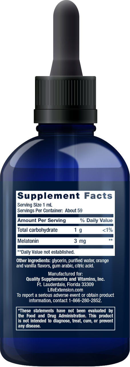 Fast Acting Liquid Melatonin (Citrus-Vanilla) 2 fl oz #2234