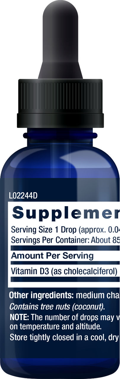 Liquid Vitamin D3 50 mcg (2000 IU) #2244