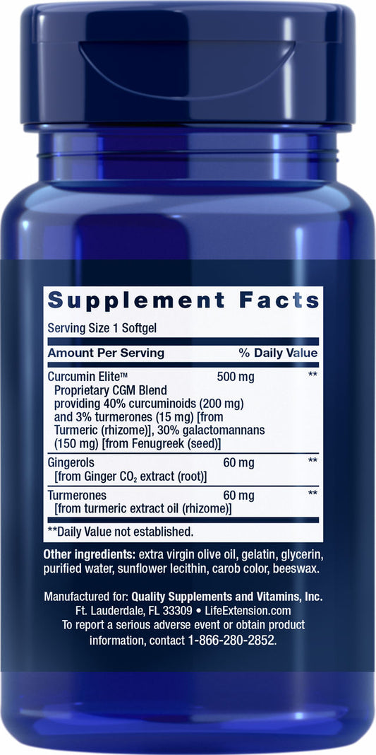 Advanced Curcumin Elite™ Turmeric Extract, Ginger & Turmerones 30 softgels #2324