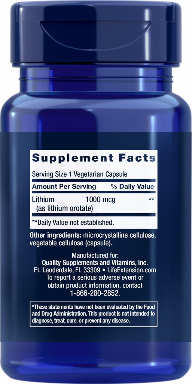 Lithium 1000 mcg, 100 capsules #2403