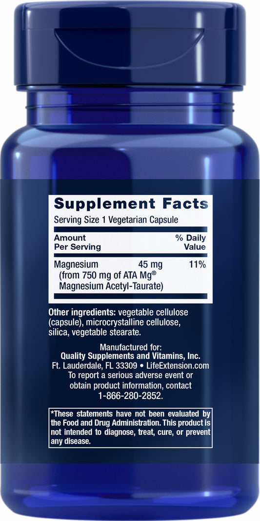 Calm Mag Magnesium Acetyl Taurinate 30 vegetarian capsules #2434