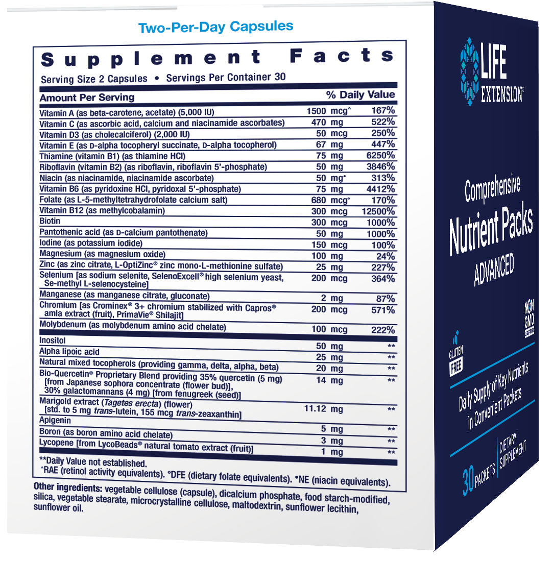 Comprehensive Nutrient Packs ADVANCED 30 Packets #2498