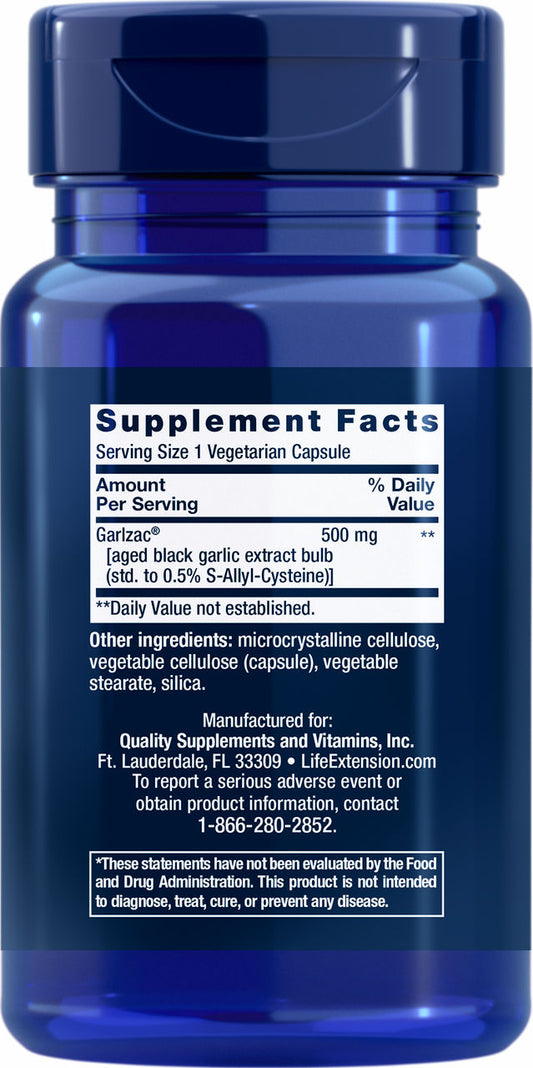 Aged Black Garlic Odorless Extract 30 vegetarian capsules #2530