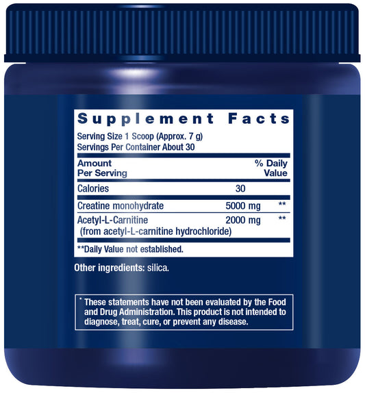 Creatine & Acetyl-L-Carnitine Energy Plus 0.51 lb #2532