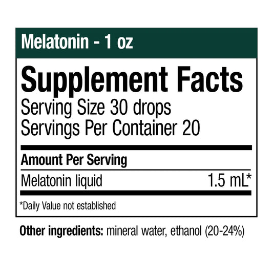 Liquid Melatonin - 1oz (In-stock & Only Available Through Phone Order)