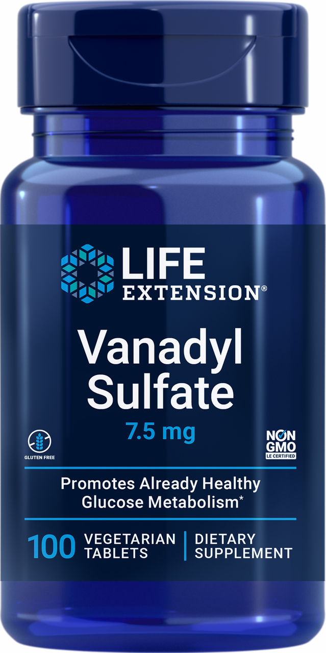 Vanadyl Sulfate 7.5 mg, 100 vegetarian tablets #213