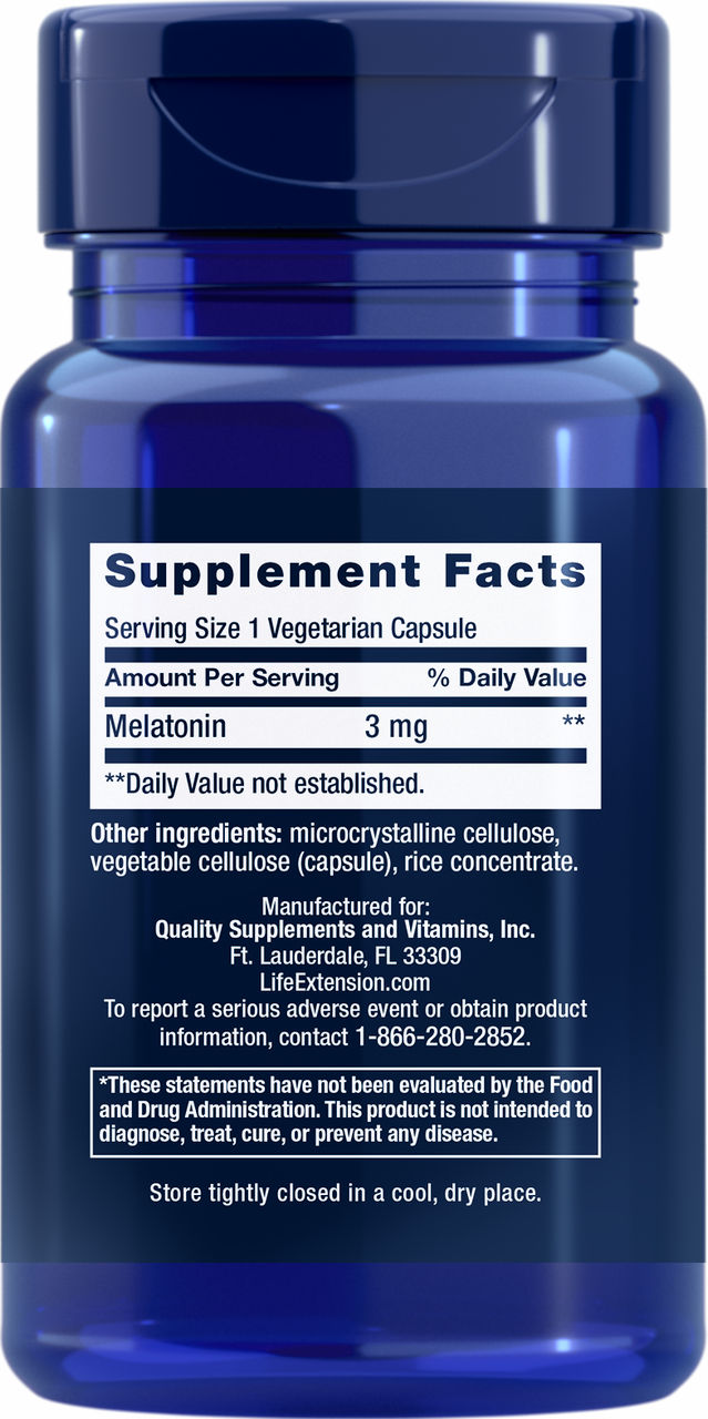 Melatonin 3 mg, 60 vegetarian capsules #330
