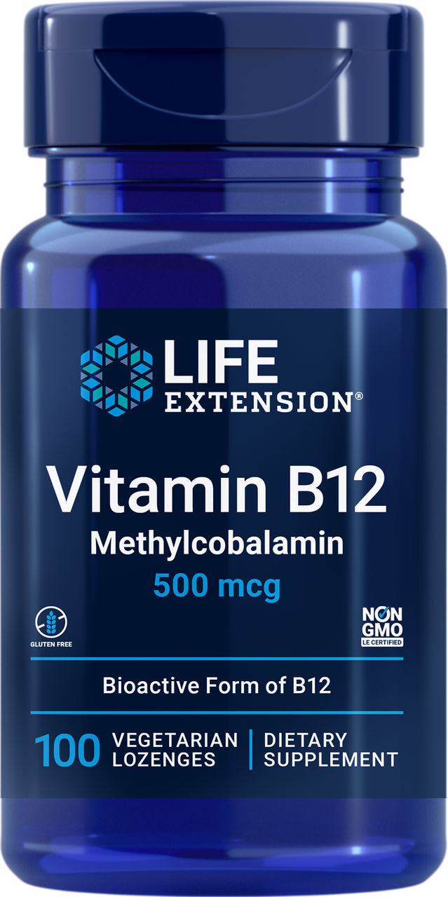 Vitamin B12 Methylcobalamin 500 mcg, 100 vegetarian lozenges #361
