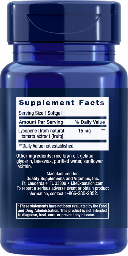Mega Lycopene 15 mg, 90 softgels #455