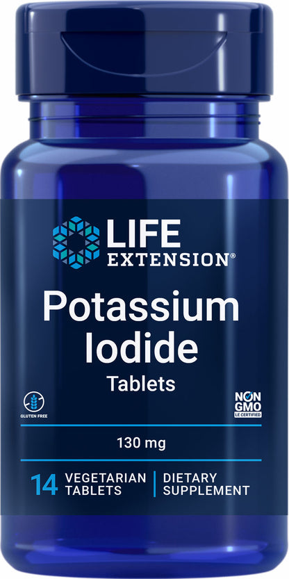 Potassium Iodide Tablets 130 mg, 14 vegetarian tablets #577