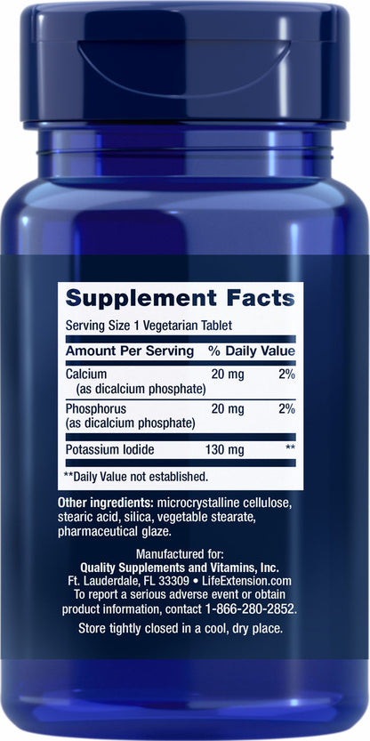 Potassium Iodide Tablets 130 mg, 14 vegetarian tablets #577