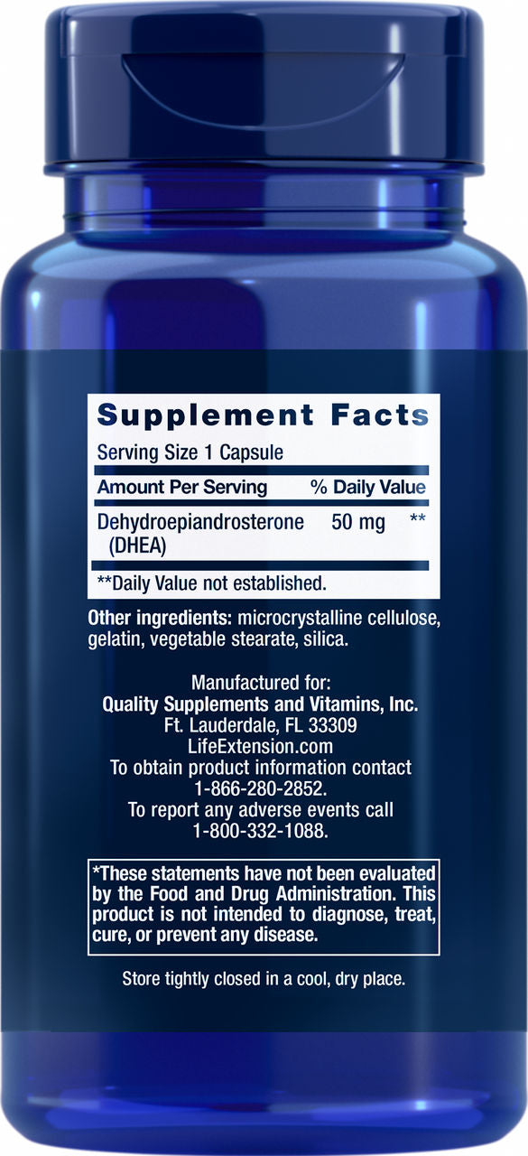 DHEA Dehydroepiandrosterone 50 mg, 60 capsules #882