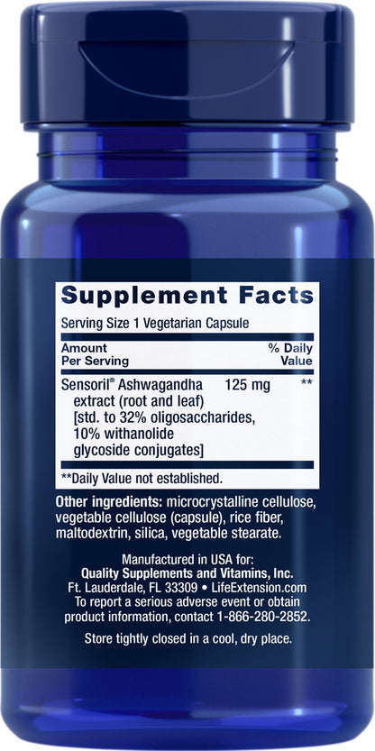 Optimized Ashwagandha 60 vegetarian capsules #888