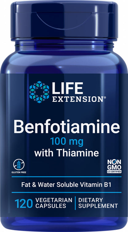 Benfotiamine with Thiamine 100 mg, 120 vegetarian capsules #920