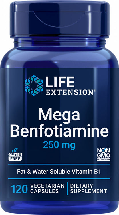 Mega Benfotiamine 250 mg, 120 vegetarian capsules #925