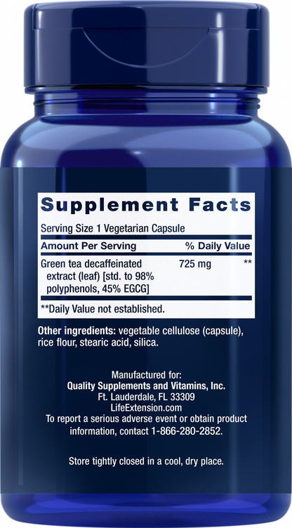 Mega Green Tea Extract Decaffeinated 100 vegetarian capsules #954