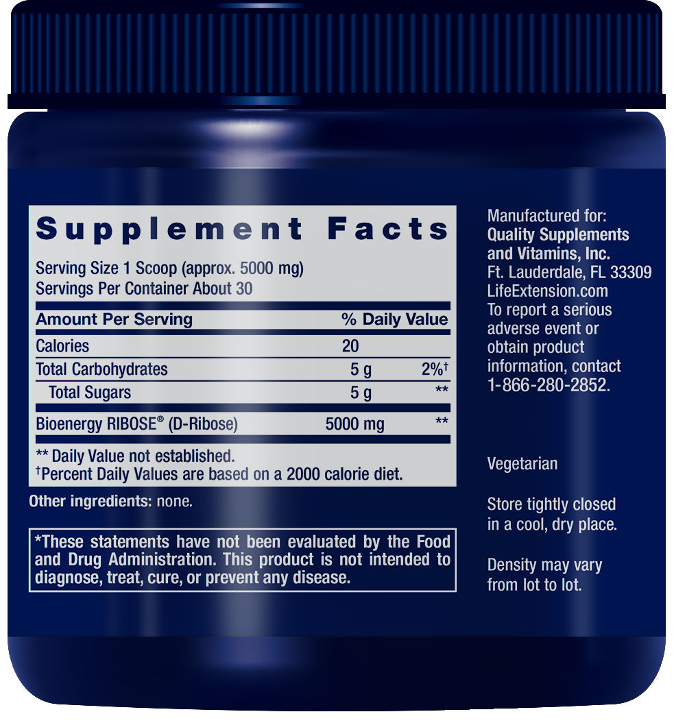 D-Ribose Powder 150 grams #972