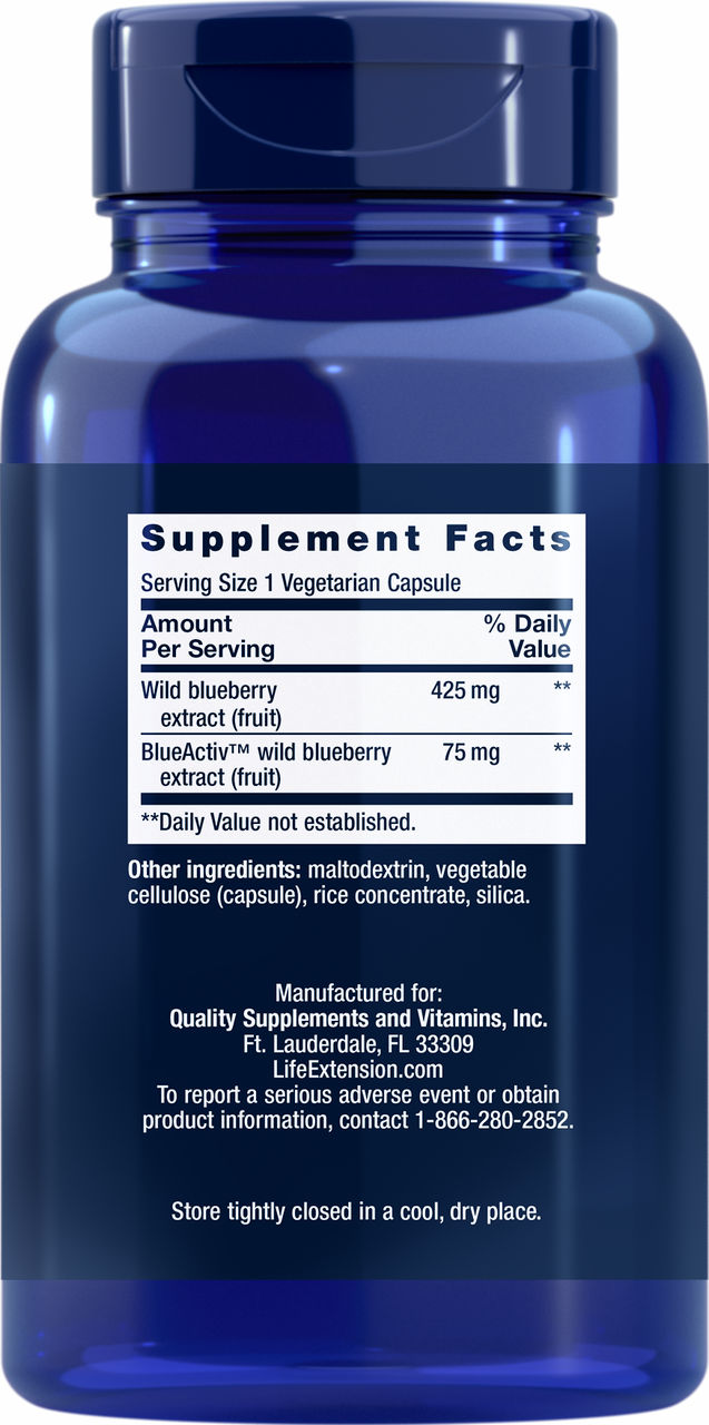 Blueberry Extract Capsules 60 vegetarian capsules #1214