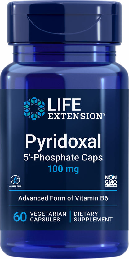Pyridoxal 5'-Phosphate Caps 100 mg, 60 vegetarian capsules #1217